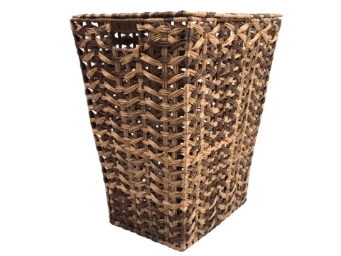 Artisanal PE Resin Butterfly Weave Hamper with Cut-Out Handles